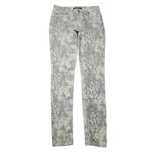 Karma Blue VTG Y2K Skinny Jeans Pastel Leopard Print Sz 3